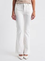 Pantalon flare coupe évasée blanc LPB femme