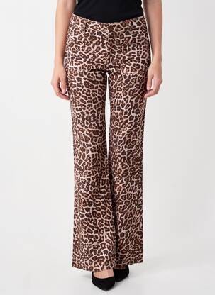 Pantalon flare coupe évasée marron LA PETITE ETOILE femme