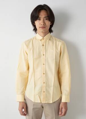 Chemise manches longues coupe cintrée beige CAMBERABERO homme