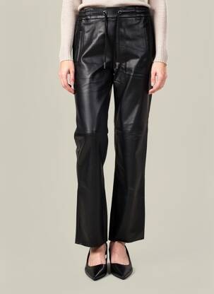 Pantalon droit taille élastique taille normale noir ROSE GARDEN femme