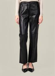 Pantalon droit taille élastique taille normale noir ROSE GARDEN femme
