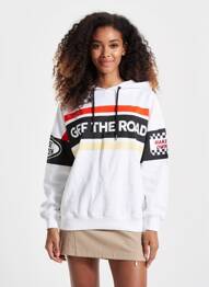 Sweat-shirt à capuche stretch manches longues blanc ROSE GARDEN femme