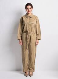 Combi-pantalon poches manches longues vert ROSE GARDEN femme