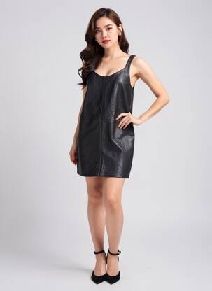 Robe courte sans manche sans manche noir ROSE GARDEN femme