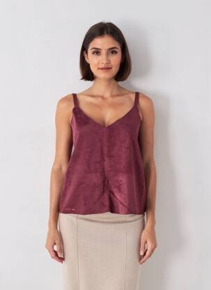 Top sans manche sans manche violet ROSE GARDEN femme