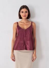 Top sans manche sans manche violet ROSE GARDEN femme