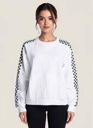 Sweat-shirt stretch manches longues blanc ROSE GARDEN femme