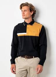 Polo manches longues manches longues noir CAMBERABERO homme