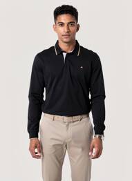 Polo manches longues manches longues noir CAMBERABERO homme