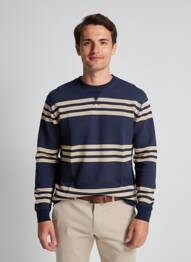 Sweat-shirt stretch manches longues bleu IRON AND RESIN homme