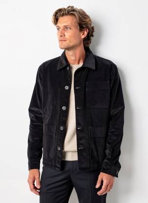 Veste casual fermeture boutonnée sur le devant noir IRON AND RESIN homme