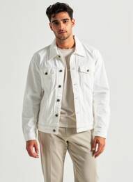 Veste casual fermeture boutonnée sur le devant blanc IRON AND RESIN homme