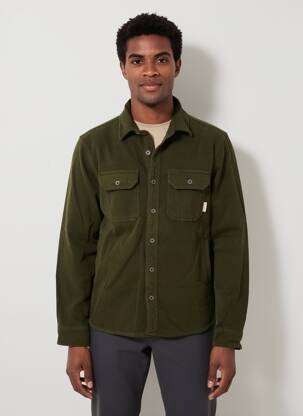 Veste casual fermeture boutonnée sur le devant vert IRON AND RESIN homme