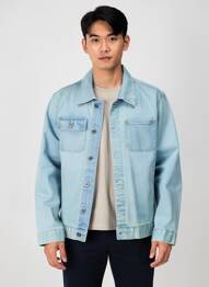 Veste casual fermeture boutonnée sur le devant bleu IRON AND RESIN homme
