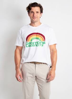 T-shirt stretch manches courtes blanc DAYTONA homme