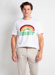 T-shirt stretch manches courtes blanc DAYTONA homme
