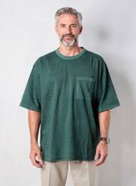 T-shirt coupe droite manches courtes vert DAYTONA homme