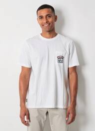 T-shirt coupe droite manches courtes blanc DAYTONA homme