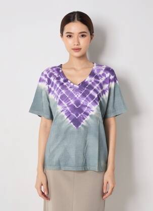 T-shirt imprimé fantaisie manches courtes gris ROSE GARDEN femme