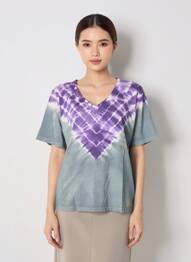 T-shirt imprimé fantaisie manches courtes gris ROSE GARDEN femme