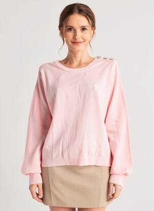 Pull coupe droite manches longues rose MORGAN femme