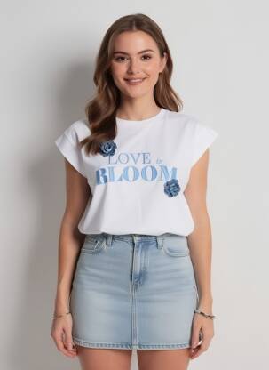 T-shirt coupe droite manches courtes blanc TIFFOSI femme