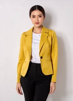 Blazer coupe cintrée jaune HF WOMAN COLLECTION femme