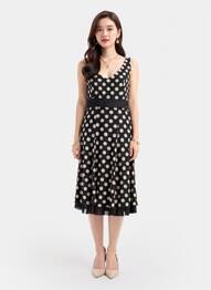 Robe mi-longue sans manche sans manche noir LULU.H femme