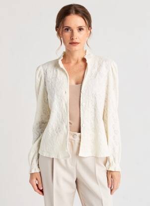 Gilet manches longues stretch blanc LOVIE & CO femme
