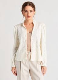 Gilet manches longues stretch blanc LOVIE & CO femme