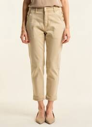 Pantalon 7/8 stretch taille normale beige MISS BON femme