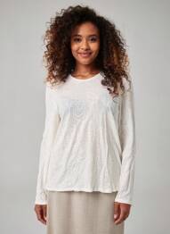 Top col rond manches longues blanc OUR LEGACY femme