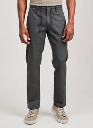 Pantalon chino tissage chiné taille normale gris KAPORAL homme