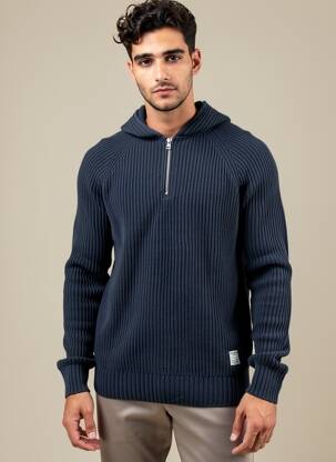 Pull stretch manches longues bleu PEPE JEANS homme