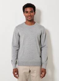 Pull stretch manches longues gris KAPORAL homme
