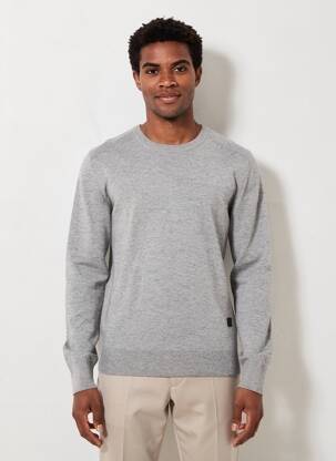 Pull stretch manches longues gris KAPORAL homme
