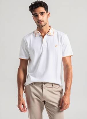 Polo tissage jersey manches courtes beige KAPORAL homme