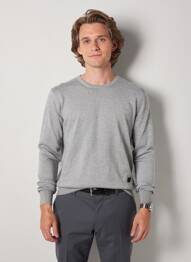 Pull maille souple et aérée manches longues gris KAPORAL homme