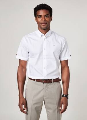 Chemise manches courtes poches blanc KAPORAL homme
