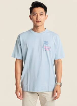 T-shirt coupe cintrée manches courtes bleu KAPORAL homme