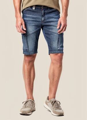 Bermuda tissage denim taille normale bleu DIKE homme