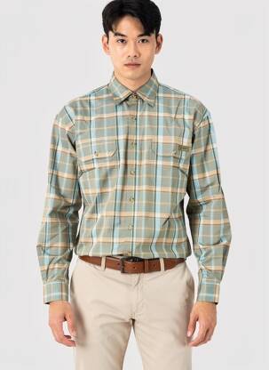 Chemise manches longues coupe droite gris LOTTO homme