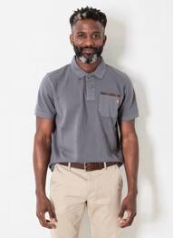 Polo stretch manches courtes gris DIKE homme