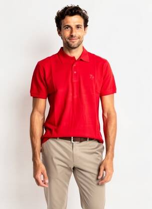 Polo stretch manches courtes rouge KAPRIOL homme