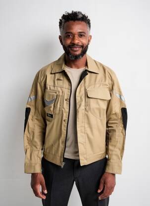 Veste casual poignets pressionnés beige COFRA homme