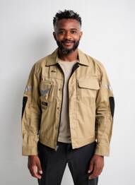 Veste casual poignets pressionnés beige COFRA homme