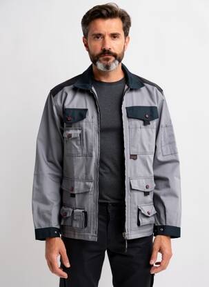 Veste casual poignets pressionnés gris LAFONT homme