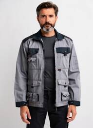 Veste casual poignets pressionnés gris LAFONT homme