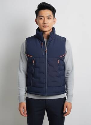Doudoune poches sans capuche bleu DELTAPLUS homme