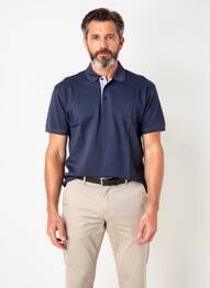 Polo stretch manches courtes bleu KAPRIOL homme